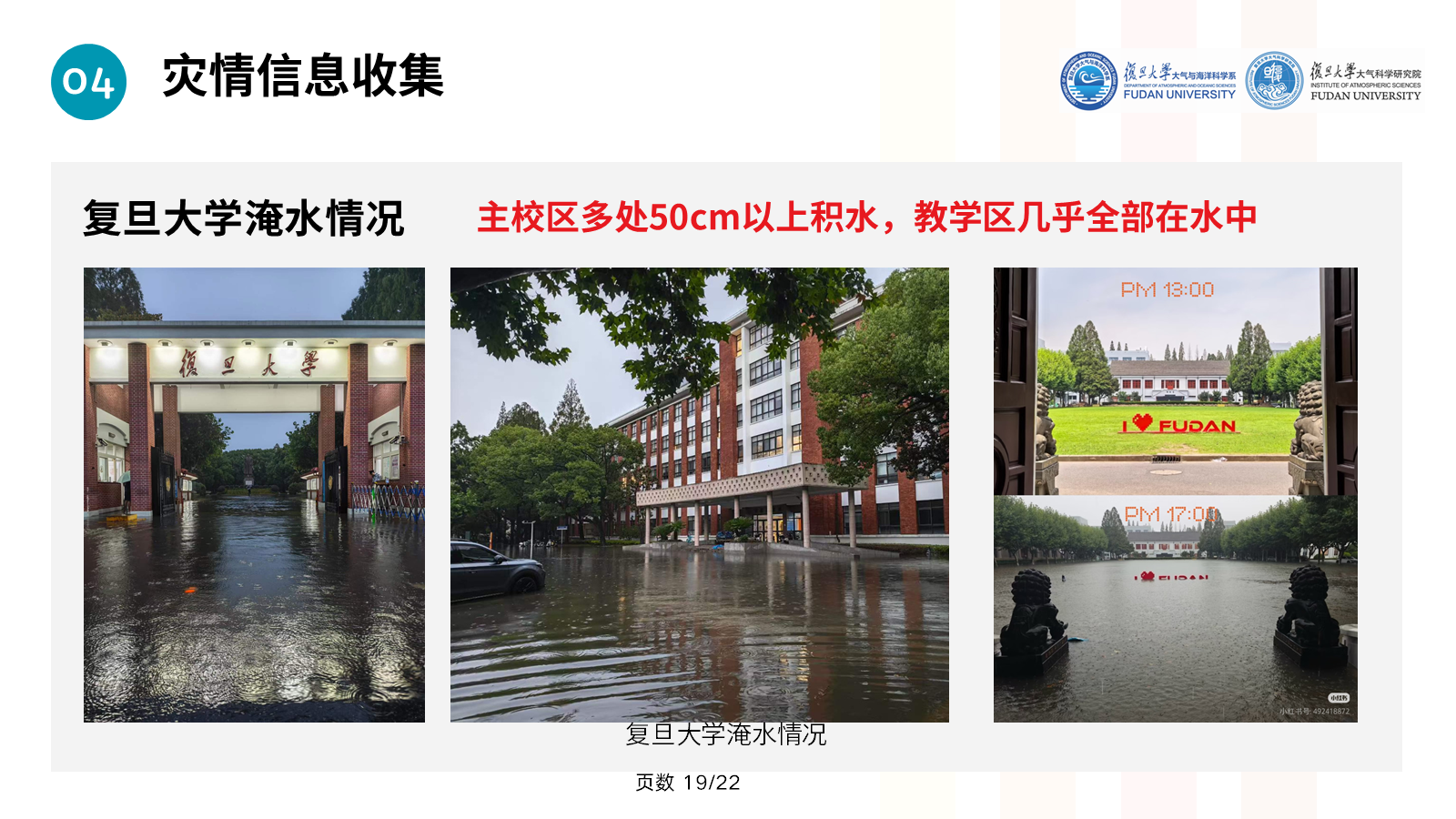 复旦大学邯郸校区积水现场